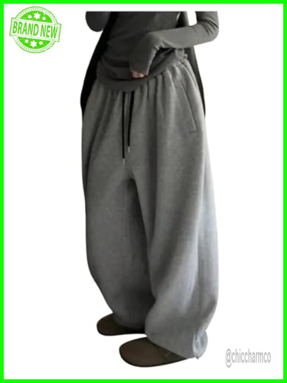 Women's Baggy Sweatpants Y2K Drawstring with Pockets Loose Fit